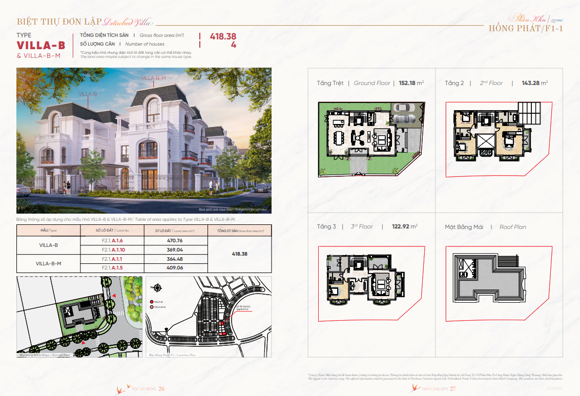 thiết kế biệt thự đơn lập hồng hạc city