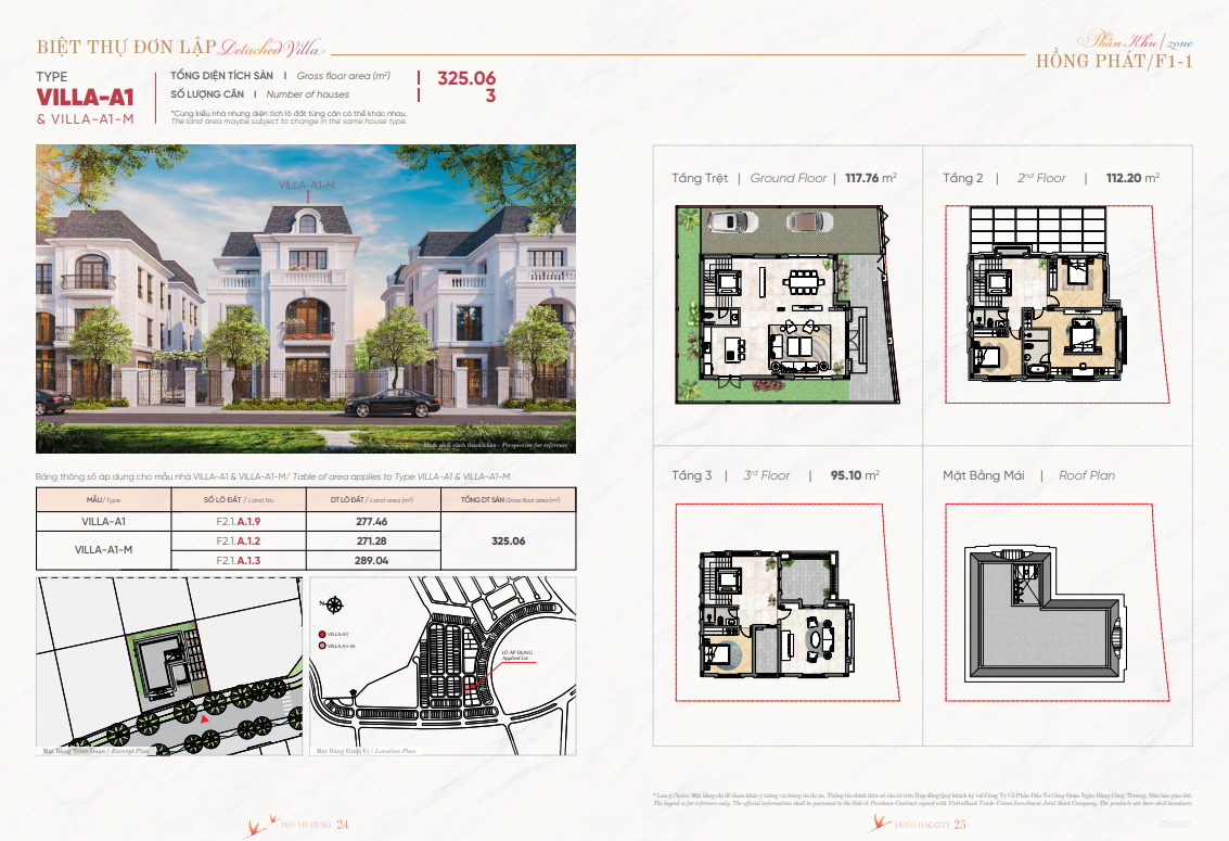 thiết kế biệt thự đơn lập hồng hạc city