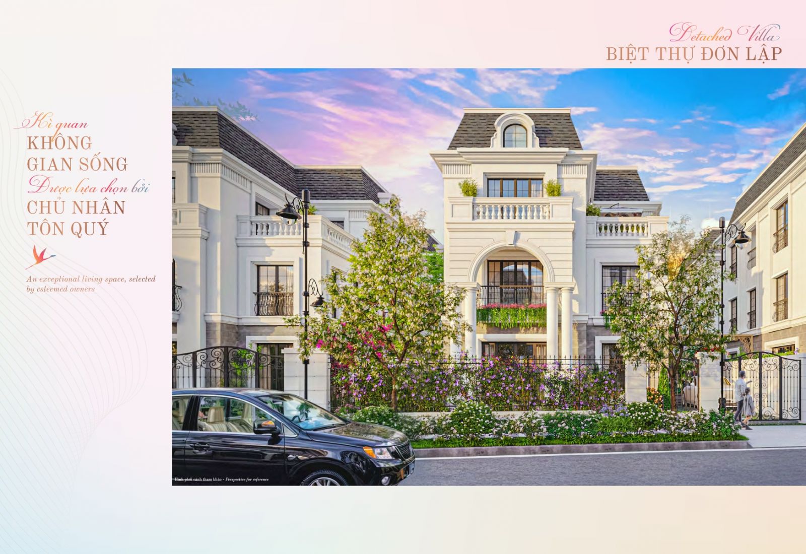 thiết kế biệt thự đơn lập hồng hạc city